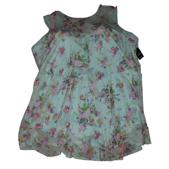 New Torrid Aqua Floral Mesh One Piece Swim Dress Size 6X - Picture 3 of 6